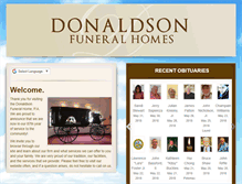 Tablet Screenshot of donaldsonfuneralhome.com